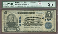 Middletown, OH, 1902PB $5, Charter #28254, First & Merchants NB, VF
